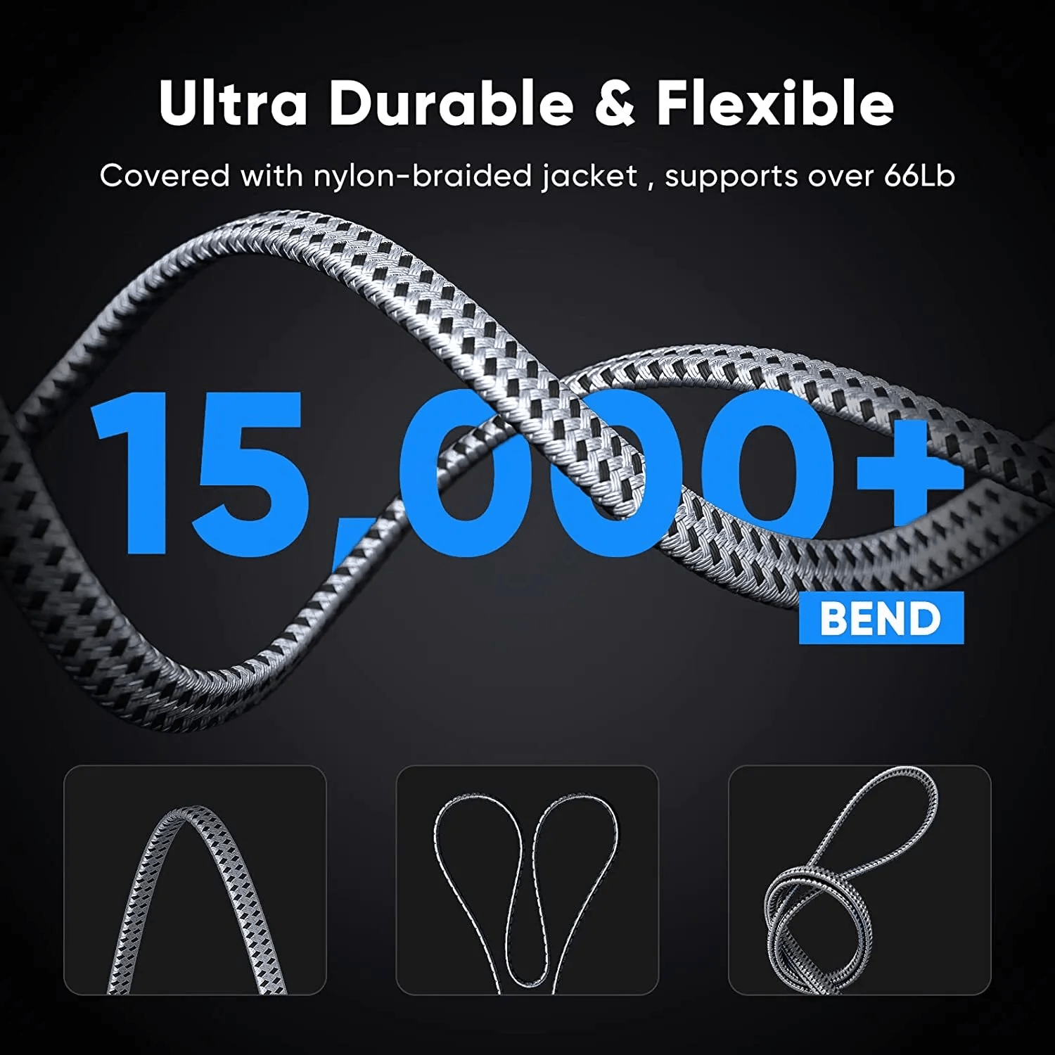 Braided 6FT-35FT Heavy Duty Cat8 Ethernet Cable Super Speed 40Gbps/2000Mhz RJ45
