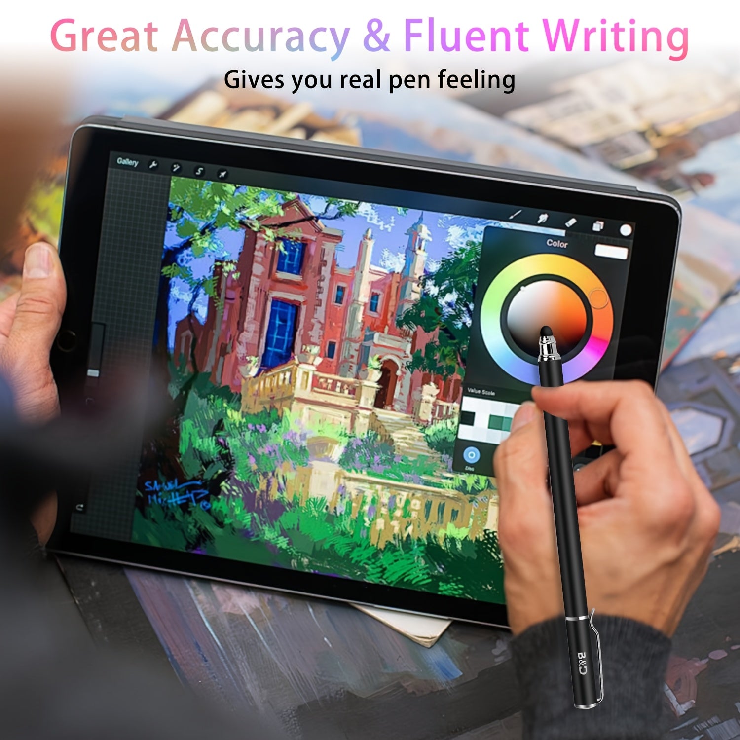 [6pcs 2-in-1 Stylus Set] MEKO 6pcs 2-in-1 Capacitive Stylus/Styli with 30 Extra Replaceable Soft Rubber Tips | Universal Touch Screen Pen for All Tablets/Cell Phones | July 4th Gifts