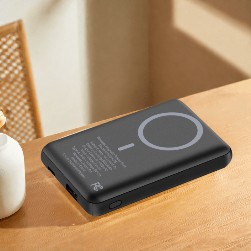 [Portable Wireless Charger] Mini Magnetic Wireless Portable Charger 5000Mah - 5W Wireless And 10W Wired Power Bank, USB-C In/Out, Compatible With Iphone 15/16, Android And Other Phone Additions (Local Warehouse) Compatible Devices