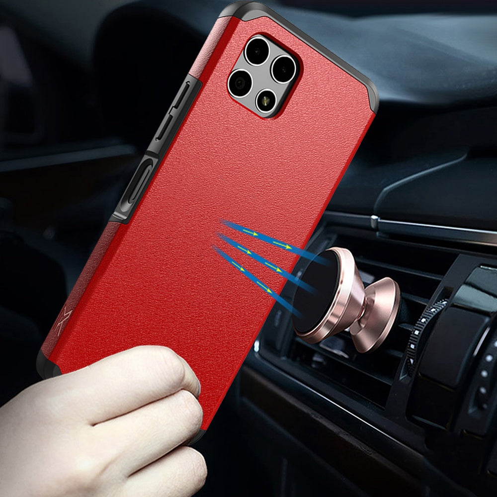 For T-Mobile Revvl 7 5G Phone Case, Dual Layer Hybrid Magnetic Support Shockproof Heavy Duty Cover