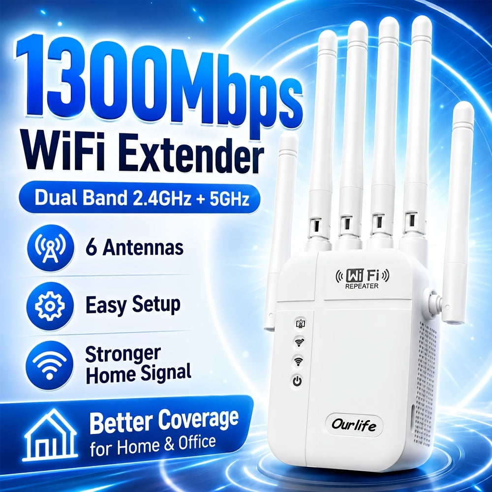 2026 Upgraded WiFi Extender Signal Booster Up To 9000 Sq.ft | Long Range Repeater For Garage, Basement & Yard | 1-Tap Setup, Compatible With Alexa/Ring/Camera | US Warehouse Fast Ship