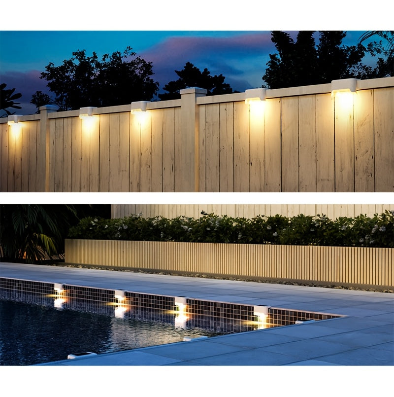 [Solar LED Roof Lights] Solar Deck Light 32pack/16pack/8pack Solar LED Roof Lights, Automatic Switch on and Off, 12-hour Lighting of Outdoor Stairs, 800mAh Fences and Passages, Warm White Light, Easy to Install, Very Suitable for Commercial Spaces Such as