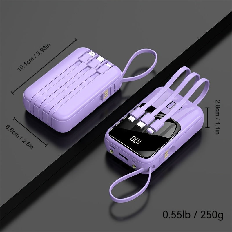 2026 New Model, 21000mAh Mini Power Bank, 5W Slow Charging - 22.5W Fast Charging Power Bank, Ultra-thin LED Display Mobile Charger, Compact External Battery Pack Phone Charger, Holiday Gift, High-capacity Power Bank, Compatible with Various