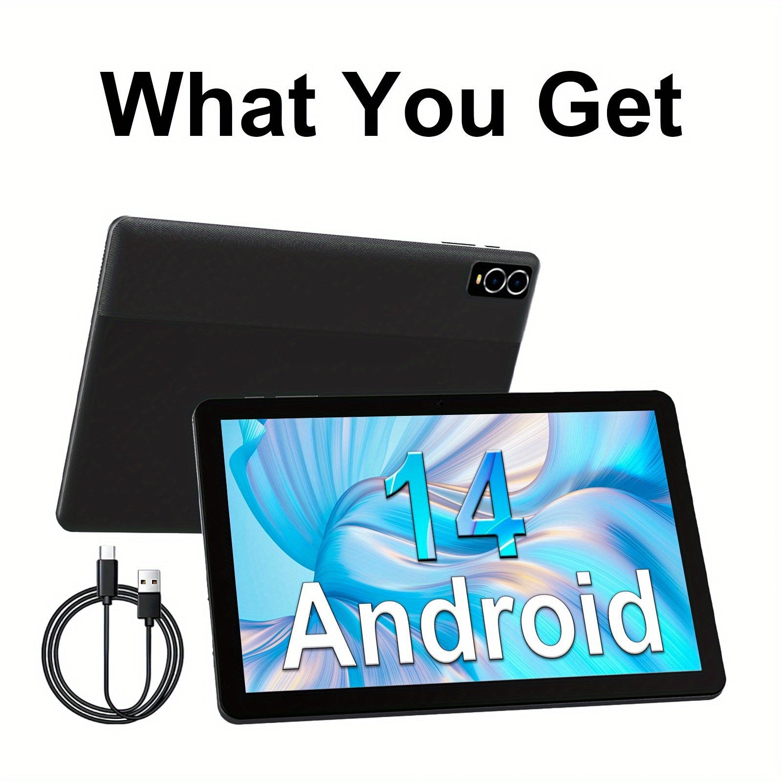 Android 14 Tablet, 10 Inch 8(3+5)GB RAM+32GB ROM/ 1TB Expandable Tableta PC, Octa-core Processor Computer, 1280 * 800 IPS Touch Screen, 2+2MP Dual Camera, WiFi, Tablet with Optional Keyboard, Mouse, Case, Stylus Without Electricity, Halloween Gifts