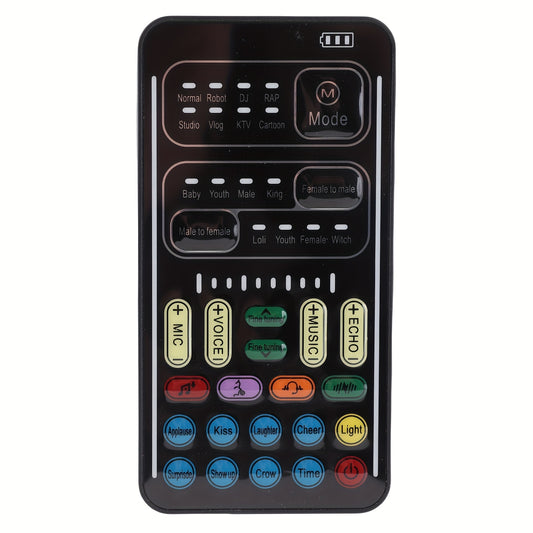 Portable Voice Changer, Upgrade Type/I9 Type Live Sound Card, Cool Lights Sound Board-Voice Disguiser/Modulator, for PS4 for PS5 for Xbox PC for Phone for Laptops for Tablet with Adjustable Voice Functions