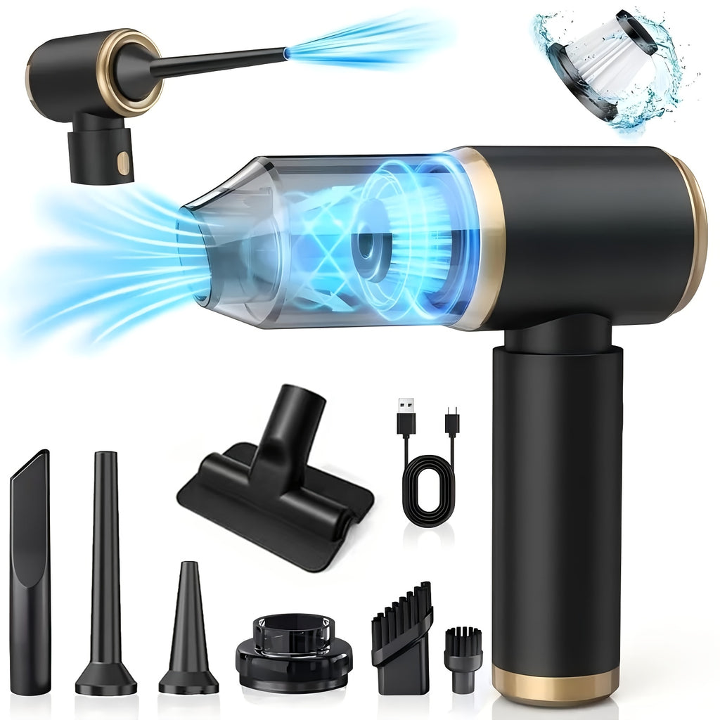 High-power Cordless Vacuum Cleaner That Can Suck Dust And Blow Air, with A Suction Power Of 6KPA. It Can Be Used In Both Cars And Homes. It Can Also Suck Or Blow Dust, And Has Complete Accessories, Making It Very Suitable for Cleaning Dust On Cars