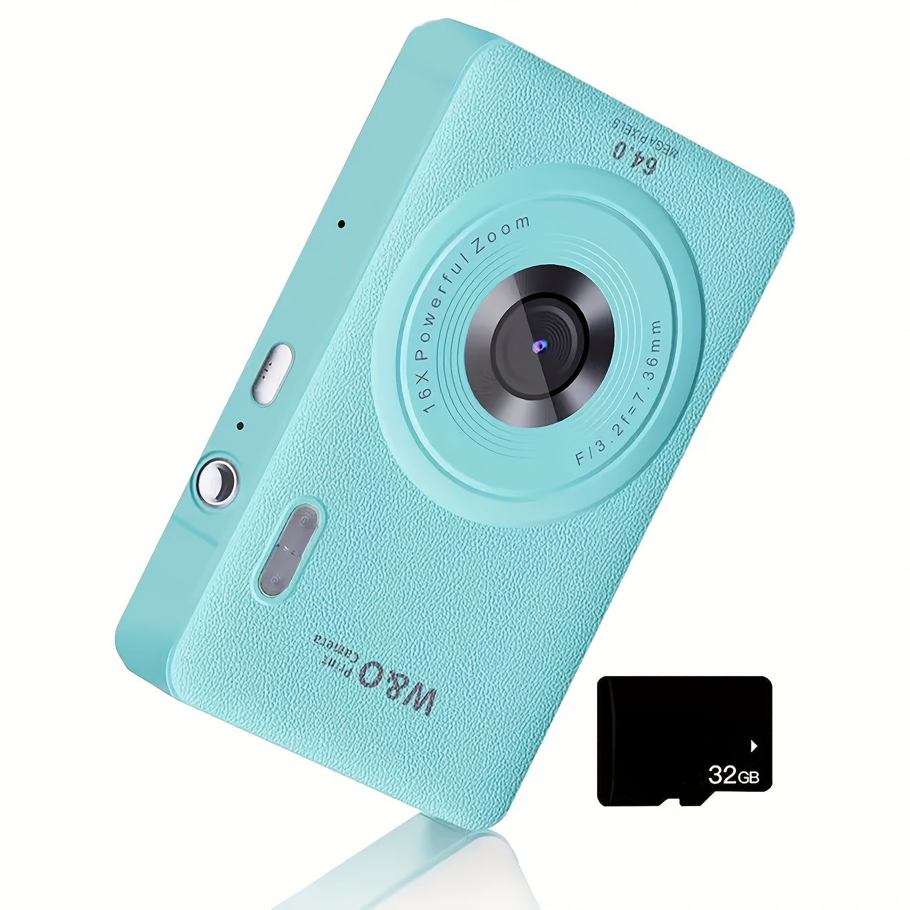 1080P HD Digital Camera 16x 64MP Digital Zoom Camera for Video Blogging 2.4-inch LCD Rechargeable Camera Photography Professional Camera with 32G Memory Card Support for Taking Pictures, Recording Videos and Webcam for Thanksgiving Christmas and New