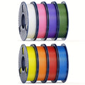 [8 Rolls PLA Filament] Sunlu 8 X 250G PLA Filament 1.75Mm Bundle, SUNLU 3D Printer Filament Neatly Wound, Individually Vacuum Packed, 250G Spool, 8 Rolls, White Red Orange Yellow Green Blue Cyan Purple