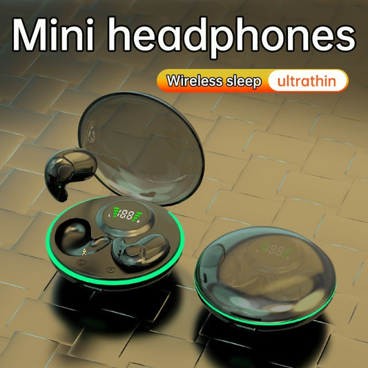 TWS In-Ear Wireless Earphones Invisible Sleep Wireless Earbuds Hi-Fi Stereo Calls Comfortable to Wear 3 Easy Solid Colors Ultra-Long Battery Life Digital Screen Cycling Running Sports Suitable for Android Apple Samsung All Smartphones 3 Colors Give