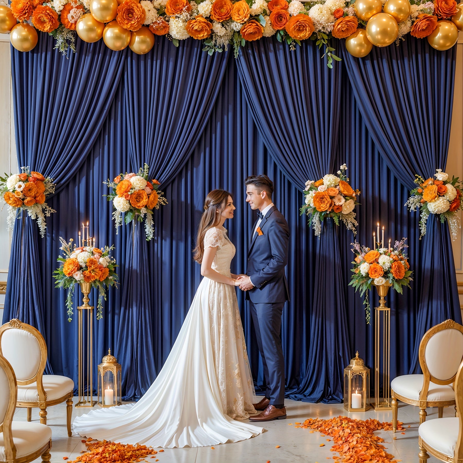 2pcs, 7.2ft*10ft Curtains Backdrop for Wedding Parties, Photo Backdrop Curtains for Wedding Decorations Birthday, Soft And Smooth, Non-transparent Party Decoration Backdrop Curtains, Suitable for Wedding, Birthday, Christening And Other Party
