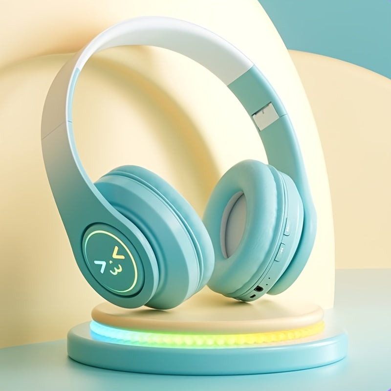 Universal Wireless Bluetooth Headphones with Over-ear Noise Cancellation, Bluetooth 5.3, Easy Pairing, Long Battery Life, Built-in Microphone for Calls, Foldable And Portable, Comfortable And Rechargeable. Ideal for Studying, Gaming, And Sports.