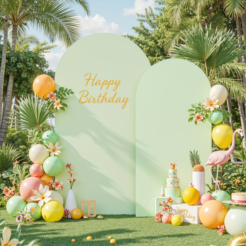 2D Flat, Two Different-sized And Styled Wedding Arch Banner Covers with Stretchable, Wear-resistant And Wrinkle-free Fabric, Tight-fitting Arch Covers Suitable for Wedding Ceremonies, Gender Reveals And Birthday Parties.