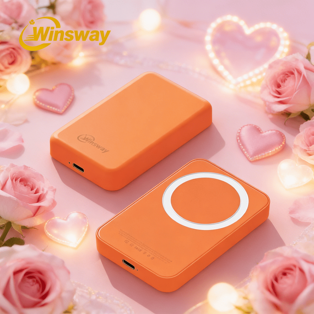 Winsway 5000mAh magnetic mini mobile power bank, supports PD and QC 3.0 fast charging, colorful and versatile, suitable for iPhone 17/16/15/14/13 series