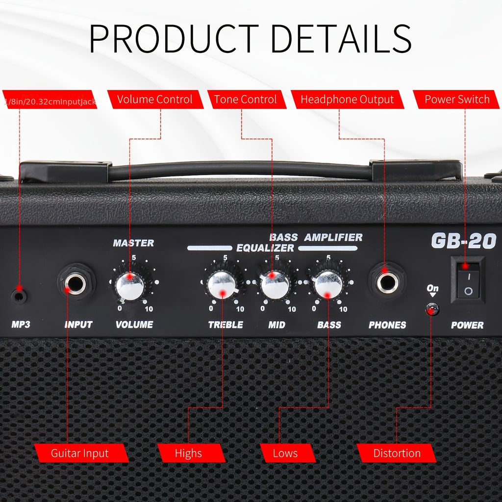 Glarry 20w Electric Bass Amplifier