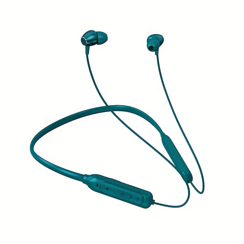 Sports Neckband Magnetic Wireless Headset High Sound Quality with Microphone 20H Playtime/230mAh Long Standby In-Ear Noise Cancelling Earbuds Headphones Pluggable Memory Card