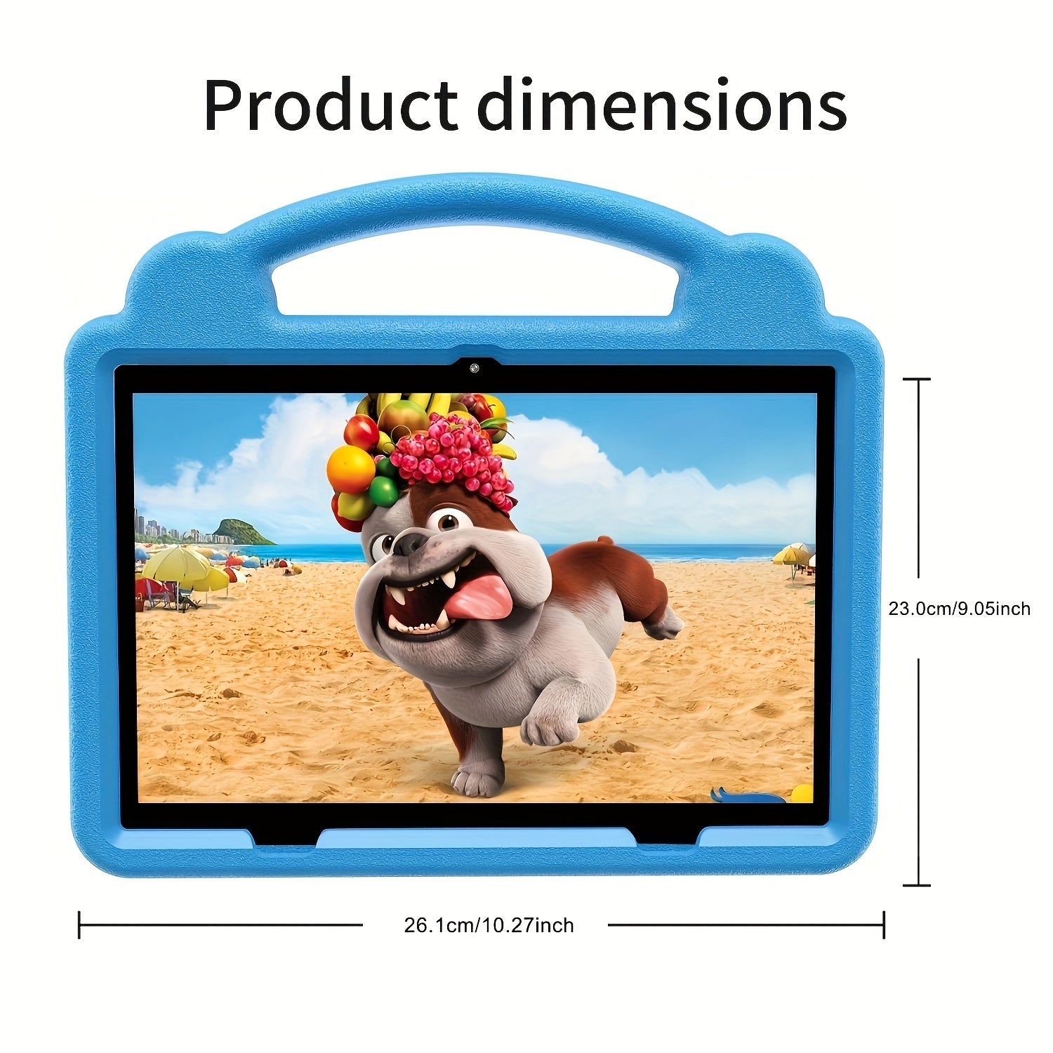 [10.1-Inch Kids' Tablet] Android 15 Tablet, 10.1-Inch Kids' Tablet with Protective Case, 12GB (3GB + 9GB Expandable) ROM, 64GB RAM, Wi-Fi, Dual Cameras, Parental Controls, Pre-Installed Apps And Games, Educational Tablet for Preschoolers with Case, Tablet