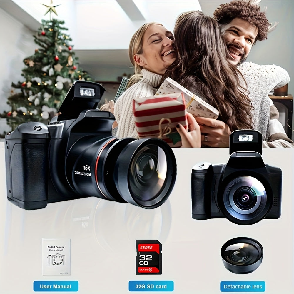 FHD MARVUE Valentine'S Day Gift - 1080P FHD Digital C, Digital Camera With 2.4-inch LCD Screen, Long-Lasting Battery, 16x Digital Zoom, 9.88mm Wide-Angle Lens, Compact Vlog Camera For Travel & Everyday Use, Top-Rated Cameras & Perfect Valentine'S Gi