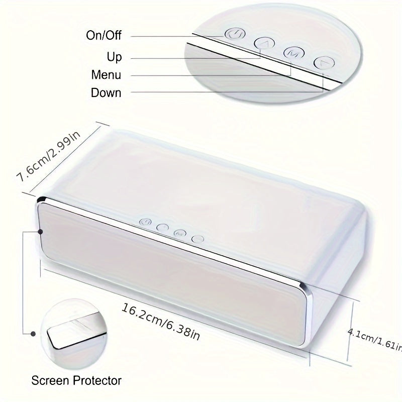 Wireless Charger with LED Alarm Clock and Thermometer Three-in-One Stylish Control Design Suitable for Home or Office Use