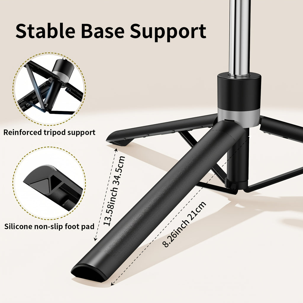 2026 New Selfie Stick Featuring a Tripod | Extends to 170Cm/67In, Comes with Remote And Phone Holder, Optional Dual Light Model, Perfect for Video Blogging And Live Streaming, Works with Cameras/Gopro Using 1/4 Mount