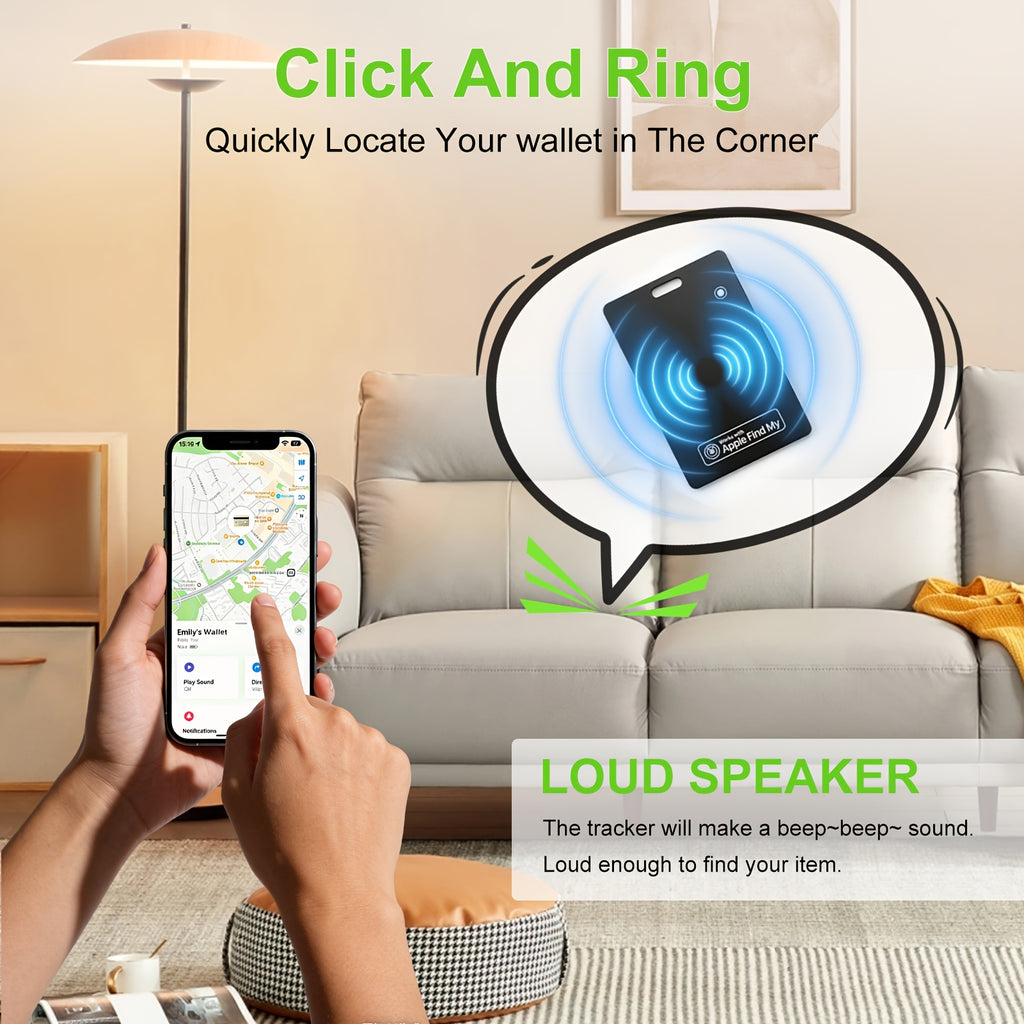 [Apple Find My Card] 1/2pcs Apple Find My Tracking Card - Ultra-Thin Wireless Charging Locator, Suitable for Wallets, Keys, And Luggage, Credit Card Size