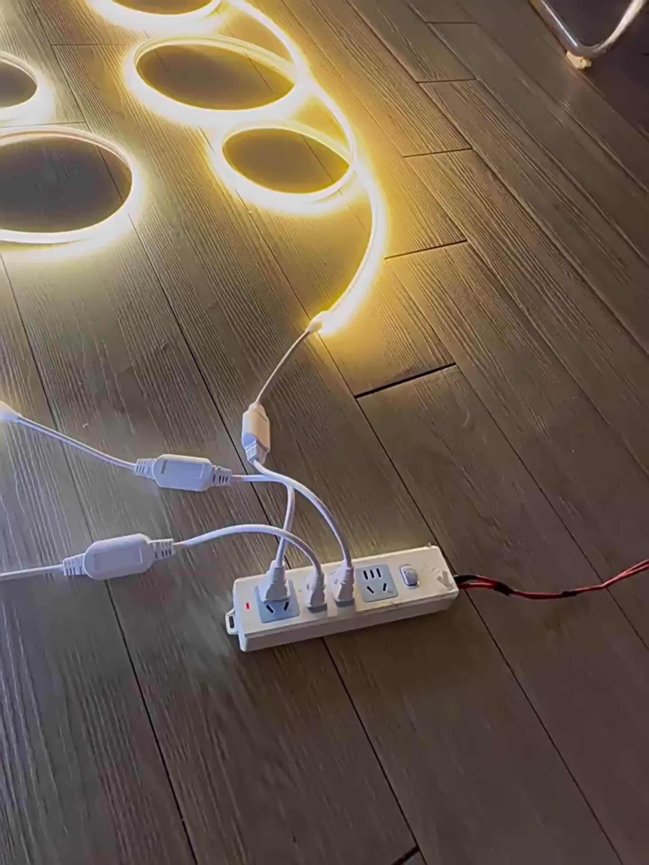 393.7inch COB LED Strip Lights for Outdoor, LED Rope Lights, 110V Connectable LED Flexible COB Light for Indoor Ceiling Kitchen Cabinet Closet