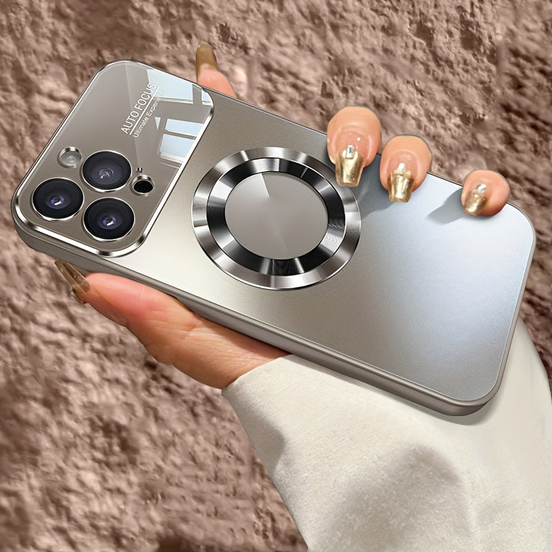 New Luxury Matte Titanium Phone Case, Compatible with Iphone 17 Pro, Iphone 17 Pro Max, Iphone 17 Air, And Iphone 17. Features Magnetic Wireless Charging, Shockproof Glass for Camera Lenses, And a Built-In Lens Protector. A Perfect Christmas Gift.