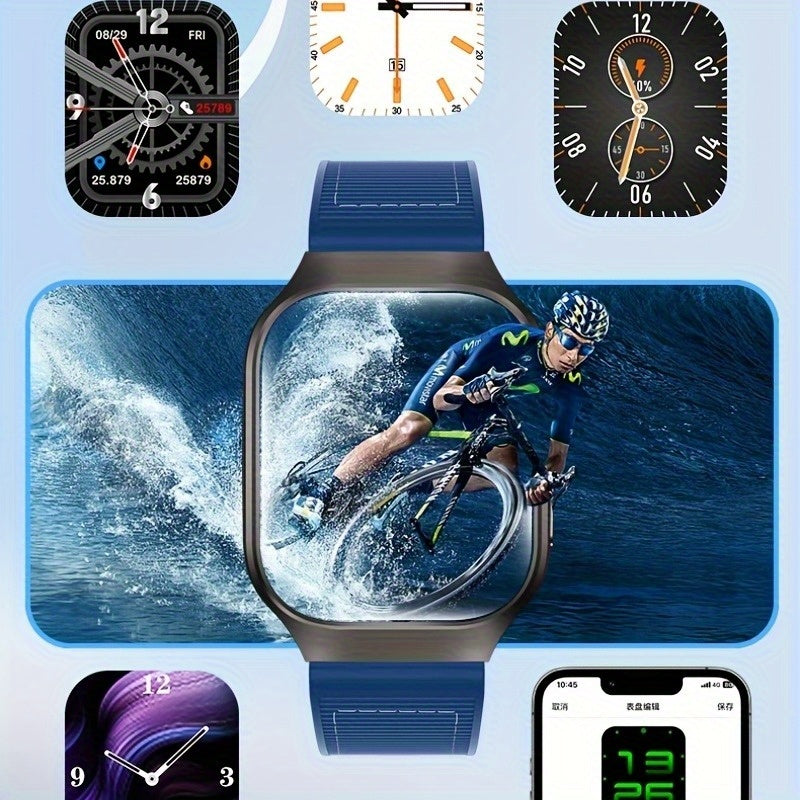2.01-inch Curved Screen Smartwatch - Wireless HD Calling, Built-in Mini Games, Voice Assistant, 100+ Sports Modes, Full Touch Fitness Tracker, Classic Design with Magnetic Charging And Deployable Buckle, Suitable for Men And Women, Fitness Tracker
