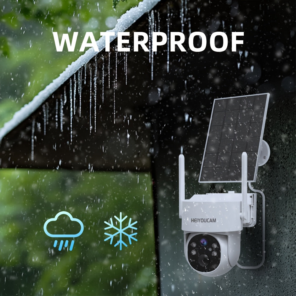 Security Camera Outdoor-Solar Security Cameras Wireless Outdoor with 360° View, Smart Siren, Spotlights, Color Night Vision, AI Human Detection, 2-Way Talk, Human Tracking