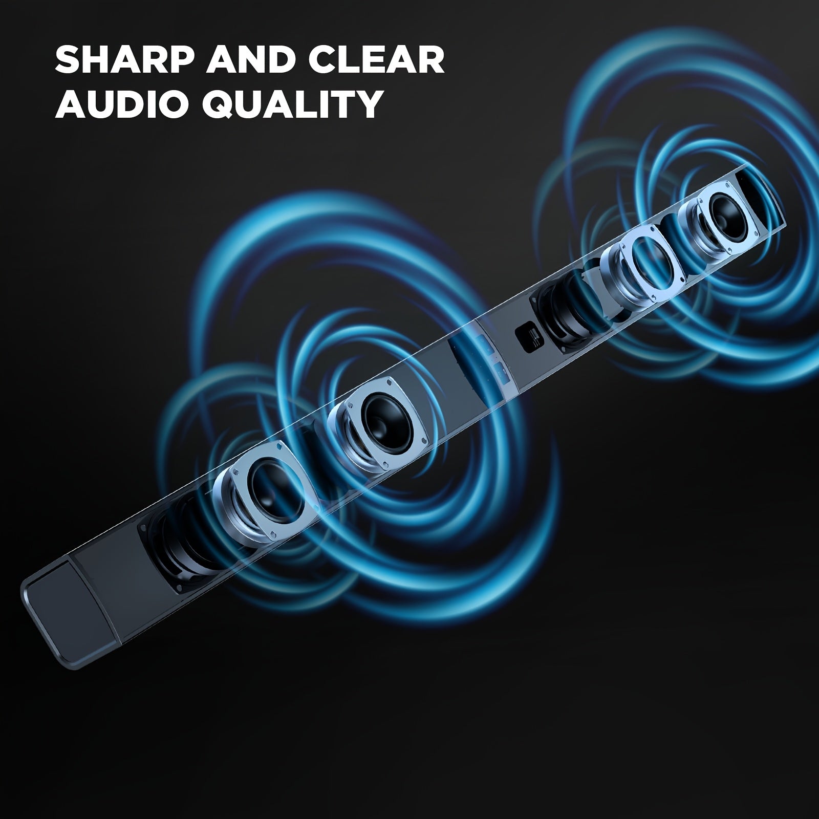 2 IN 1 TV Sound Bar, SoundBar For Smart TV, Wireless Speaker Surround Home Audio, Sound Bars With Subwoofer, ARC/Optical/AUX Connection, With Infrared Remote Control
