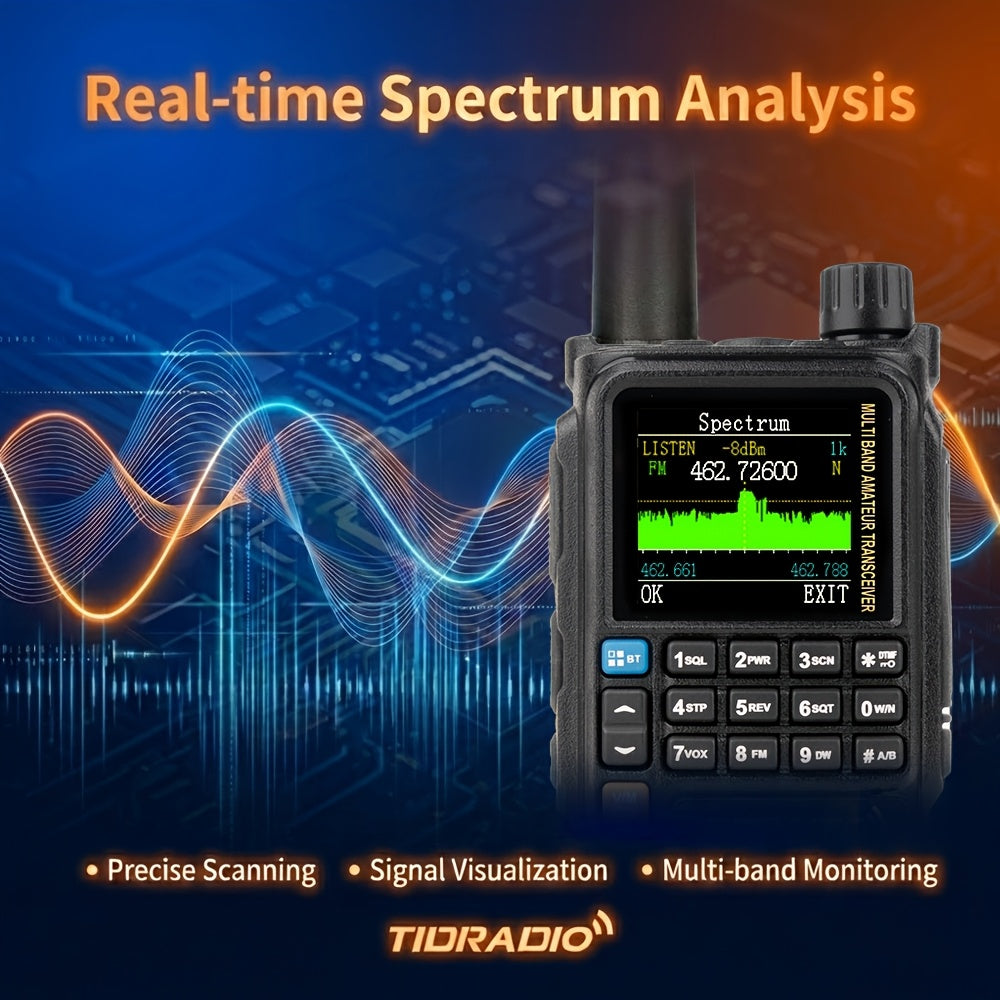 [Camping Emergency] Tidradio H3 Plus | Ham Radio Multi-Band Two-Way Radios With Am/ Fm & Wireless Headset Compatibility | 5000Km Long Range Walkie Talkies For Camping & Emergency