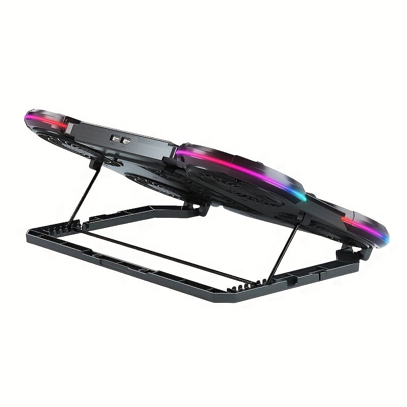 [Portable Laptop Cooler] Summer Must-Have Laptop Cooling Stand, ICE COOREL E-Sports 6-Core Silent Exhaust Fan Notebook Heat Sink, Portable Laptop Cooler, Essential for School Start Season And Daily Cooling