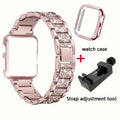[Starry Sky Diamond Watch] Apple Watch Ultra/Ultra 2 Starry Sky Full Diamond+Double Row Diamond Fashionable Watch Case Strap+Case | Suitable For 38/40/41/42/44/45/49mm 1/2/3/4/5/6/7/8/10 SE
