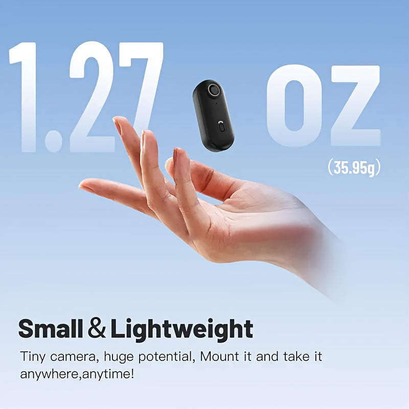 1080P Body Camera Digital Camera Wearable Sports Camera Thumb Size Portable Camera Can Be Installed In Any Location Suitable for Halloween Work Travel Fishing Pets Walking