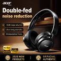 Acer Ohr560 Over-Ear Wireless Headphones with ANC Noise Cancellation, Full-Coverage Ear Design, Foldable, Built-In Microphone, Hi-Fi Stereo Sound, HD ENC Call Noise Reduction, Compatible with 3. 5mm Audio Cable, Ideal for Work, Travel, And Gaming Use