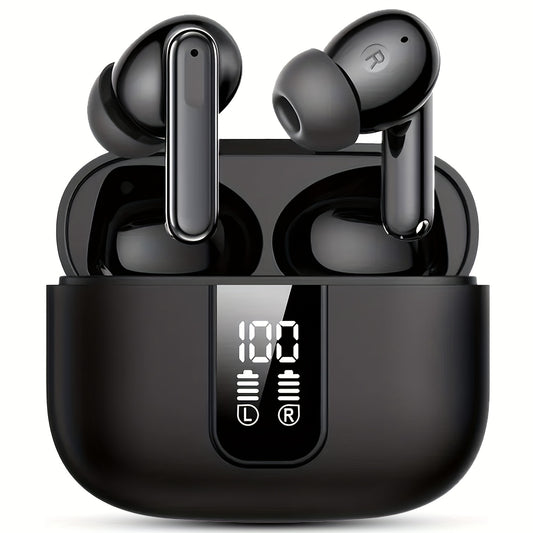 ANKRIYUL Wireless Stereo Earbuds, Sports Headphones Featuring ENC Noise Cancellation, Designed for Smartphones, Laptops, Tvs, Music, And Calls, Complete with a Charging Case.