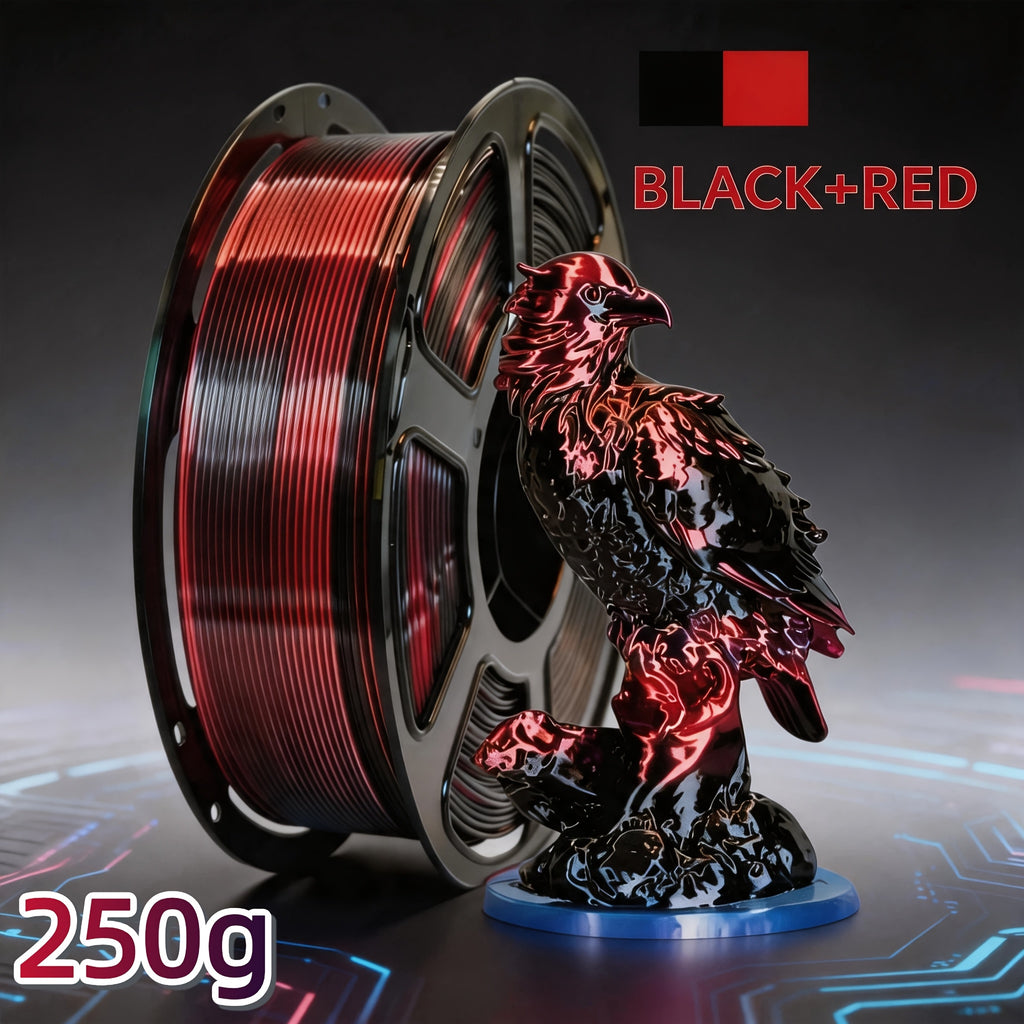Two-color 3D Printer PLA Consumables, 250g Spool Neatly Wound, with A Diameter Of 1.75mm +/- 0.02mm for High Precision. Suitable for Most 3D Printers, Smooth Printing, Vacuum-packed, Reliable Quality, Suitable for Hobby Makers.