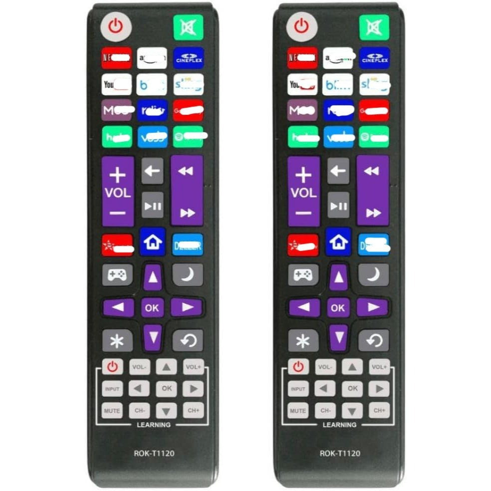 2 Pack Universal Remote Fit for All RK TV Brand TC-L,San-yo,L-G, R-CA, Phi-lips, HITA-CHI,O-NN,Insi-gnia,Sha-rp,JV-C, and App-le 1,2,3 Generations, Bo-se Wa-ve I/II/III/IV, NOT for RK Stick