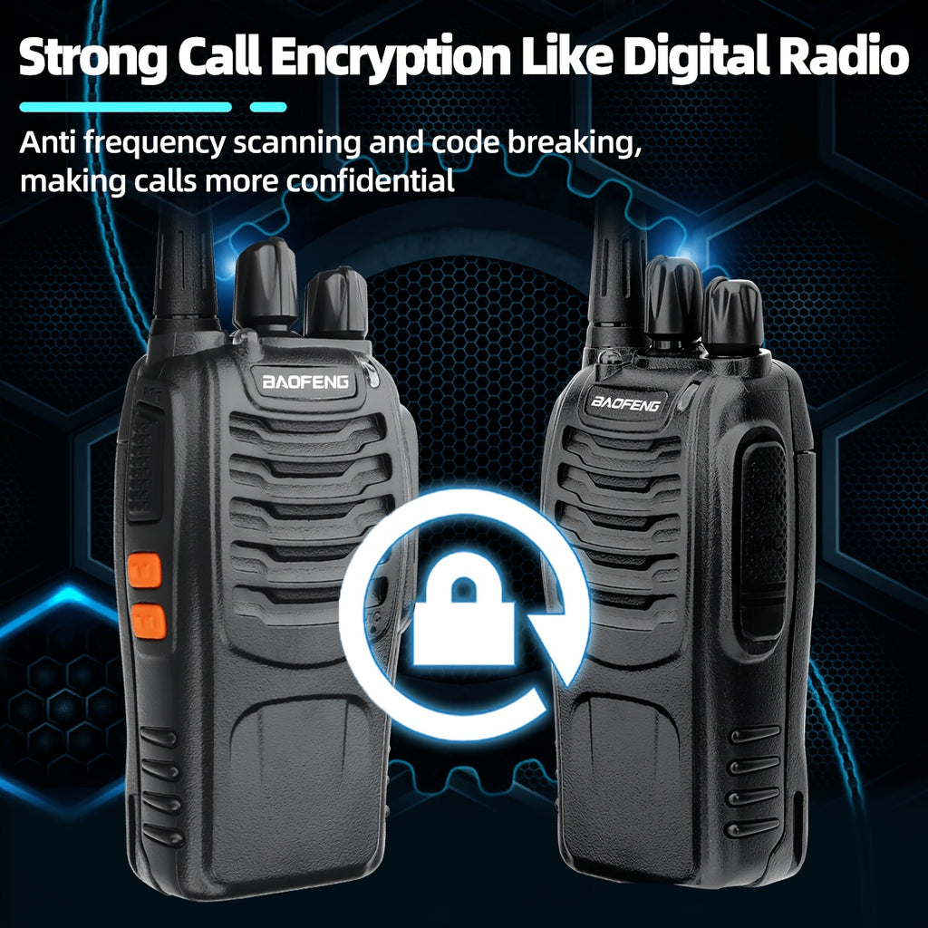 [Walkie Talkies for Camping] Baofeng Long Range Walkie Talkies for Adults With Earpieces, 16 Channel Rechargeable Handheld Two Way Radio Walky Talky With Flashlight VOX for Adventure Family Camping Hiking Skiing Cruise (1/2/4/6/8/10 Pack)