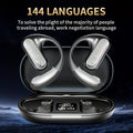 Ai Translation Headset, Bone Conducting Wireless Headset, Real-time Translation In 144 Languages, 6 Mics Intelligent Noise Cancellation, Real-time Translation Of Meeting Notes, Touch Control, Deep Bass, High-definition Voice - Suitable for Running