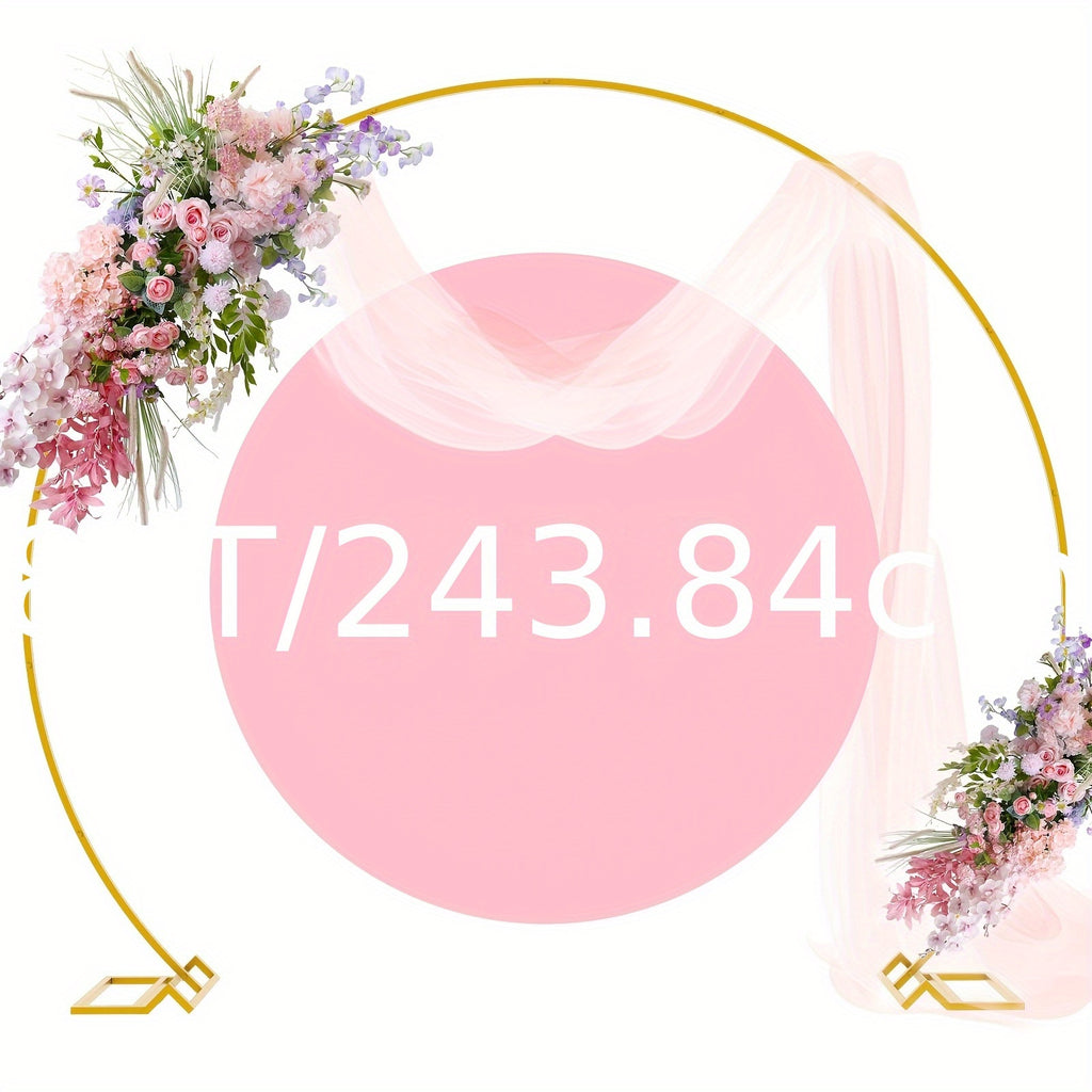 8ft Balloon Wedding Arch Round Background Stand & Square Arch Backdrop Stand, Reusable Event Decoration, Perfect For Weddings, Valentine'S Day, Birthdays, Parties, Friends' Gatherings, Christmas, And Garden Decoration