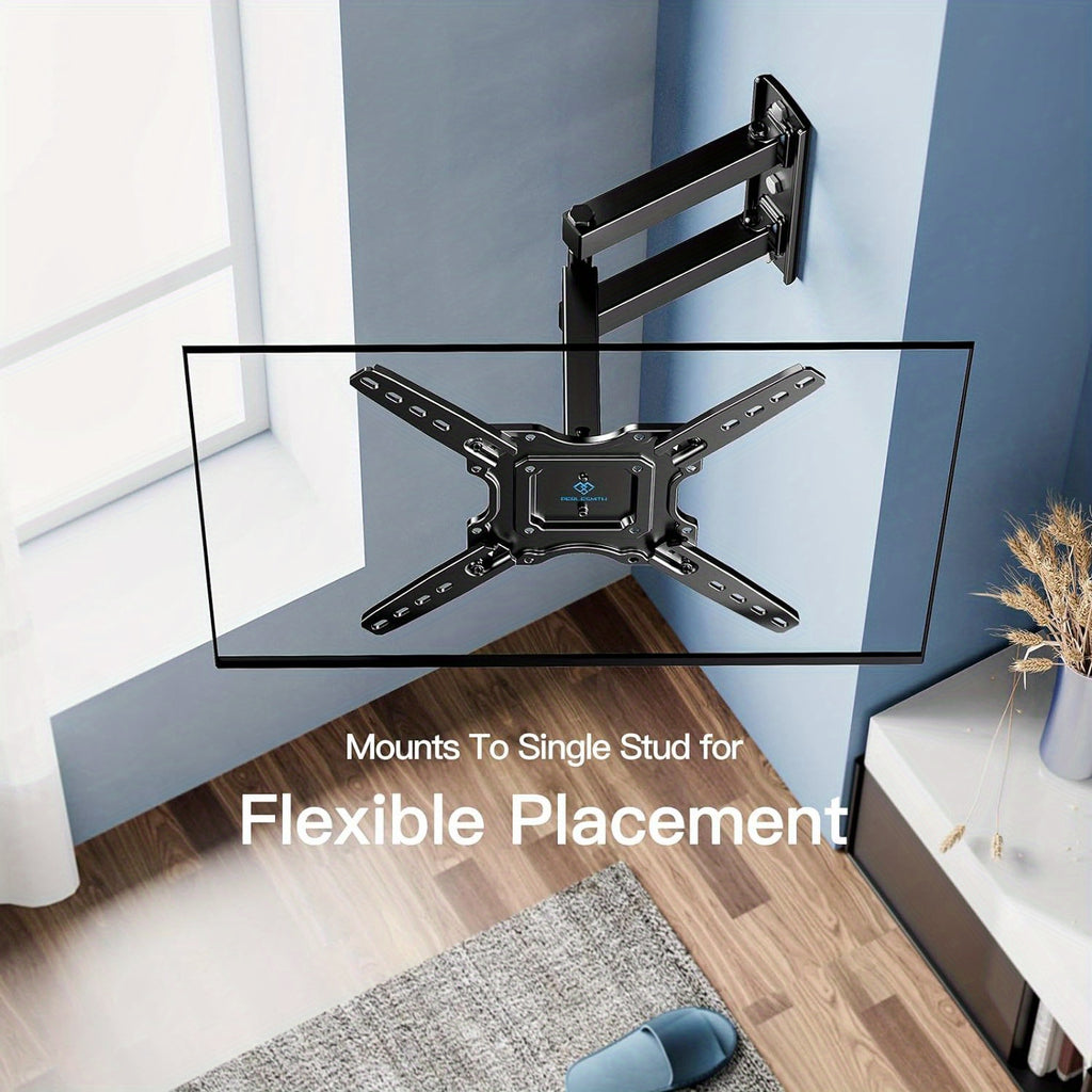 Up To 66/77Lbs Full Motion Tv Wall Mount For Most 26-55/26-60 Inch Tvs | Stainless Steel Wall Mount Tv Bracket With Swivel & Extension Arm, Tilt, Leveling, Max Vesa 400X400Mm