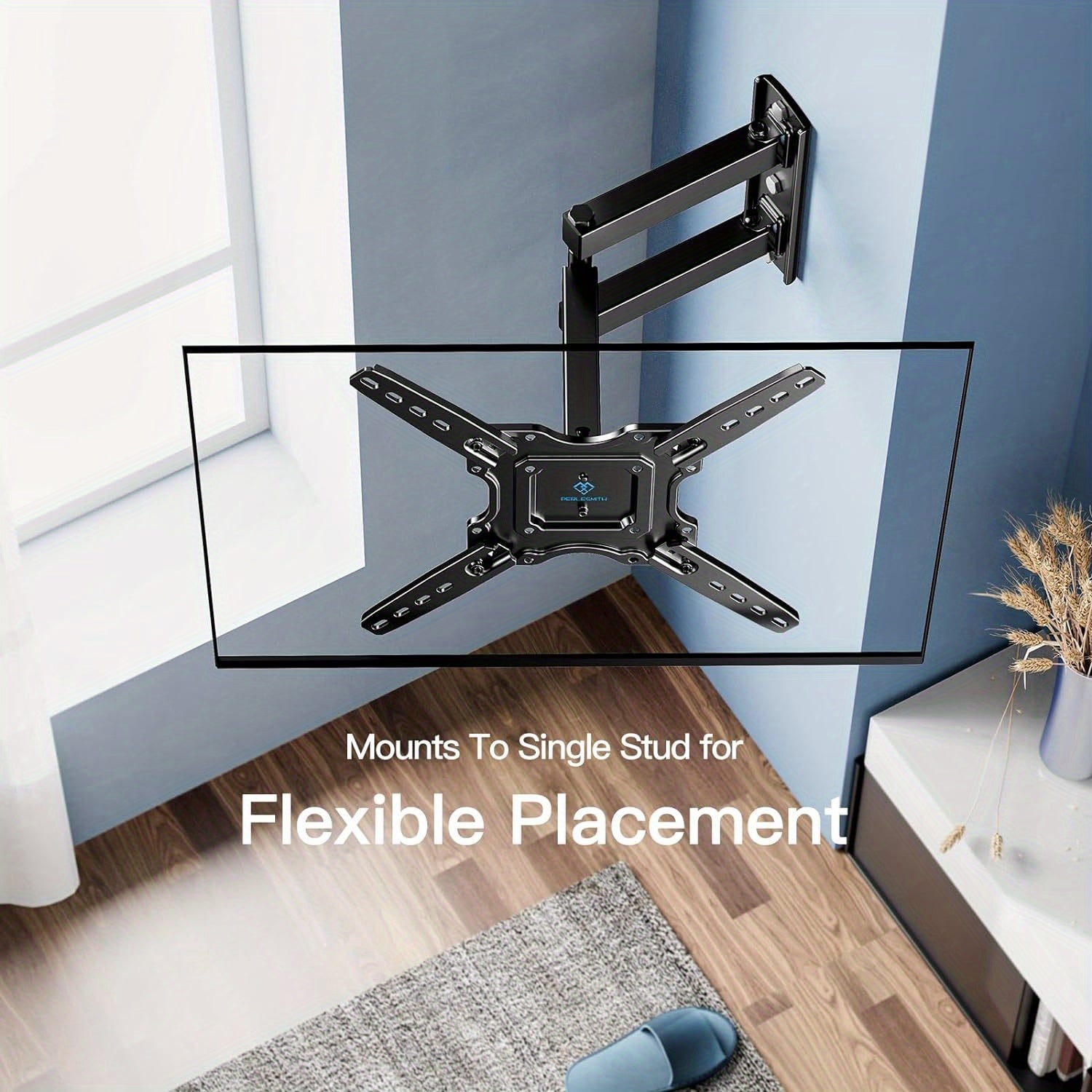 Up To 66/77Lbs Full Motion Tv Wall Mount For Most 26-55/26-60 Inch Tvs | Stainless Steel Wall Mount Tv Bracket With Swivel & Extension Arm, Tilt, Leveling, Max Vesa 400X400Mm