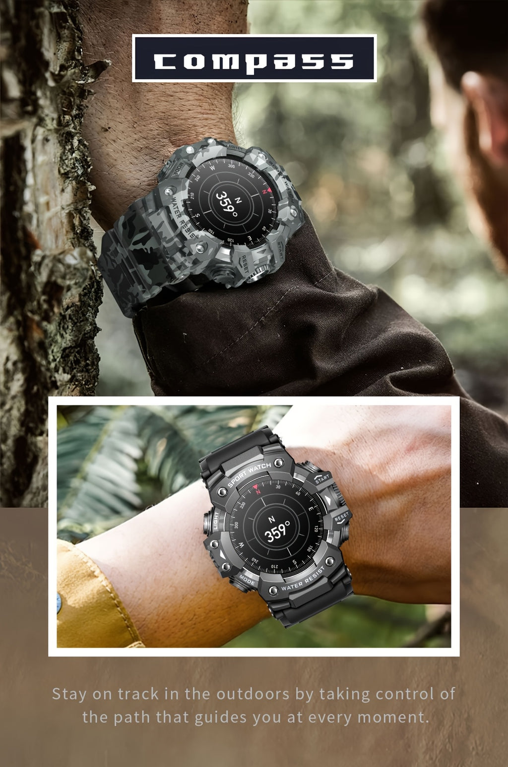 [Smart Watch for Men] Smart Watch for Men with LED Flashlight & 1.32" TFT Screen | Answer/Make Calls, 100+ Sport Modes, SOS, Sleep Tracker, Fitness & Health Watch for iPhone/Android - Cool Gifts for Men