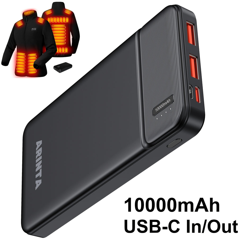 10000mAh Power Bank Battery Pack Portable Charger, Travel Essentials, PD 22.5W Super Quick Charge, Slim Deisgn & Compatible For, Smartphones, Tablets, Heated ClothesGifts For Men Women