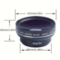 Smartphone Photography Lens Kit - 0, 45x HD Wide Angle & 12, 5x Super Macro Lens - Compatible with for iphone & Android - Enhance Smartphone Camera - Ideal Gift for Travel & Photography Enthusiasts, Travel Photography Gear | Compact Lens Kit | Durable Con