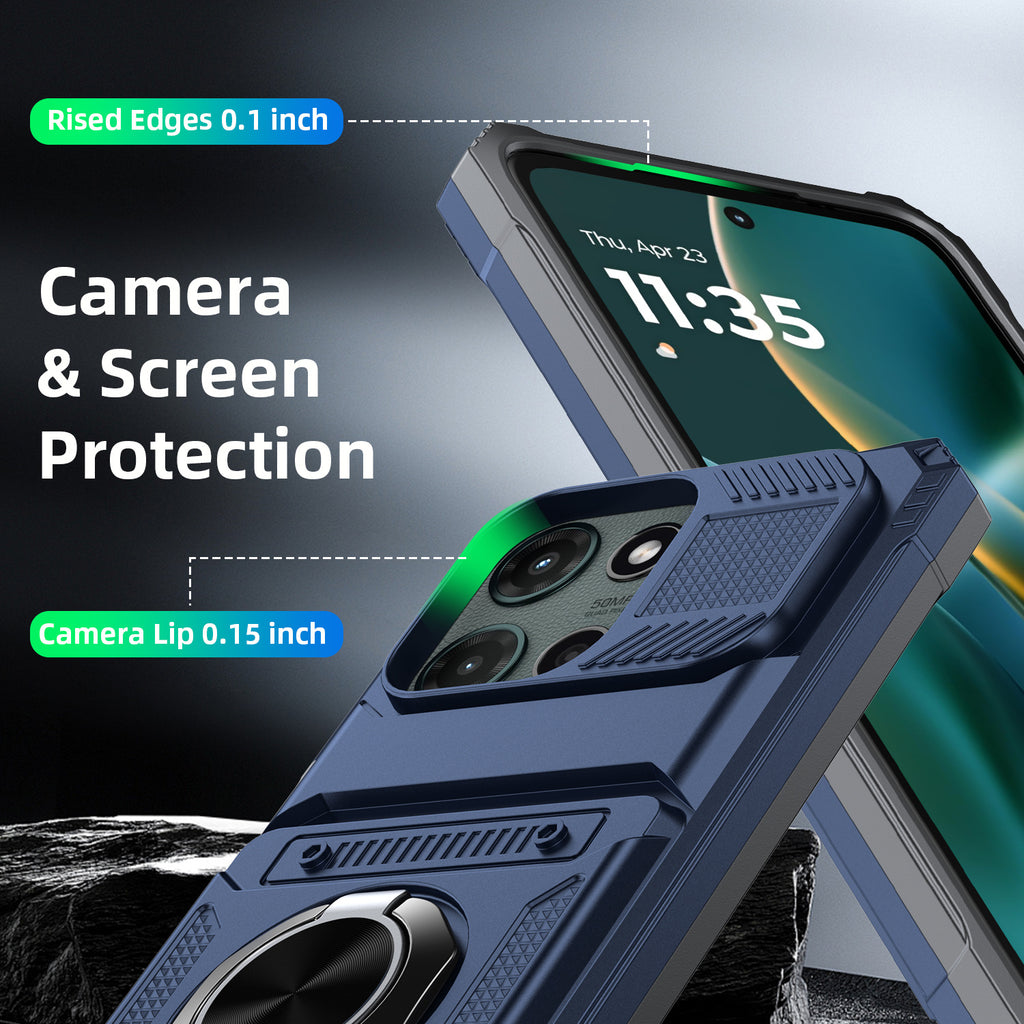 Phone Case Cover with Magnetic Support Metal Kickstand for Moto G 5G 2025/Moto G 5G 2026/Moto G Play 2026 6.7inch