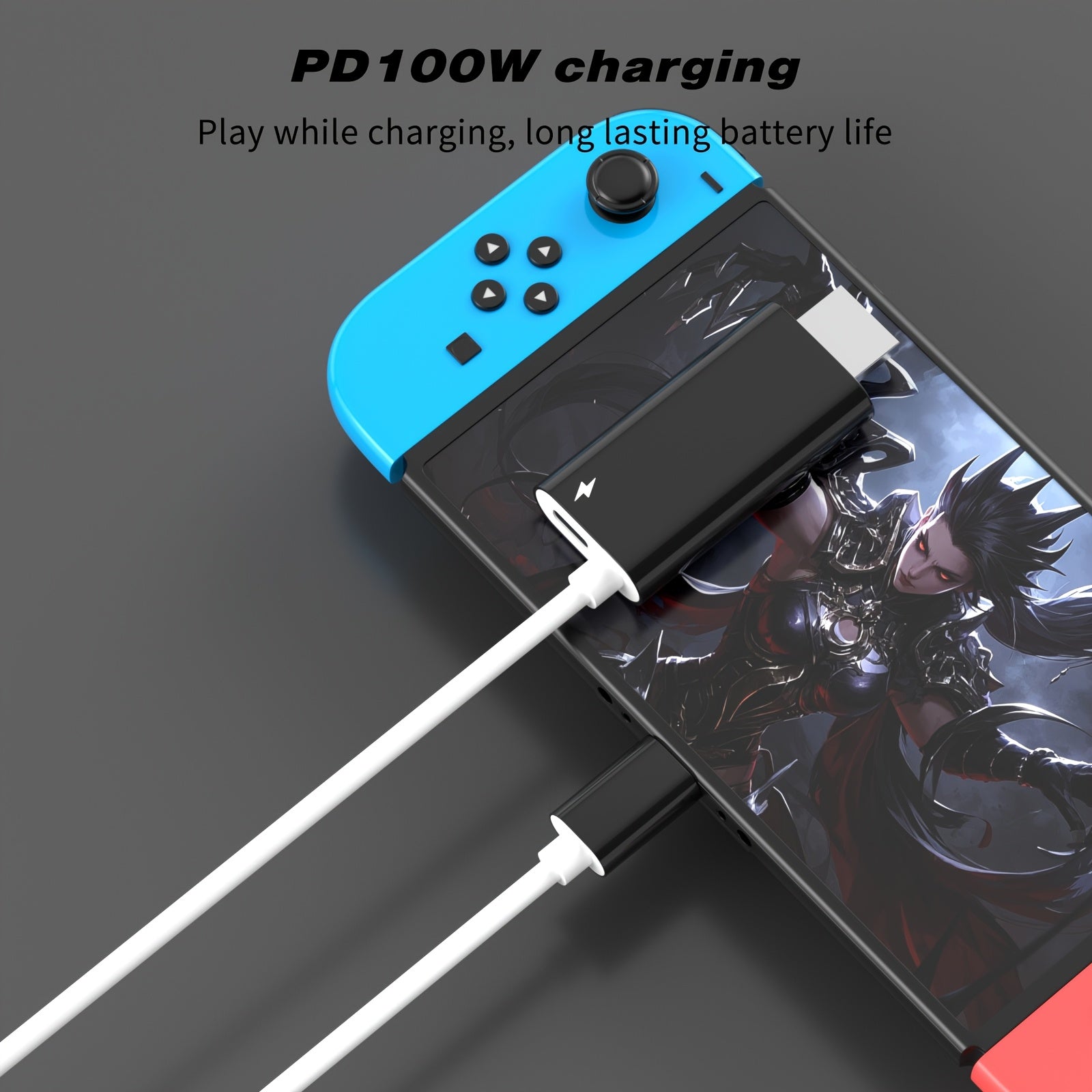 Portable 4K 30Hz HDTV-Compatible Cable for Nintendo Switch 1/OLED PD 100W Charging USB C to HDTV Adapter for Laptop Tablet Phone