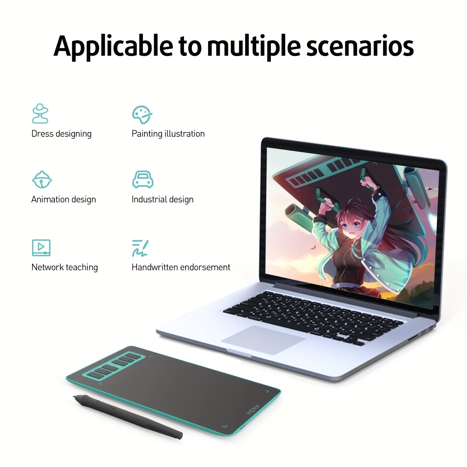 XENX P1-640 Graphics Drawing Tablet: 8192 Pressure Sensitivity, 6  Hot Keys, 6. 6 X 4. 1 Inches Pen Tablet - Perfect for Mac, Windows PC, Android Mobile, Paint, Design, Animation, Art Creation & OSU!