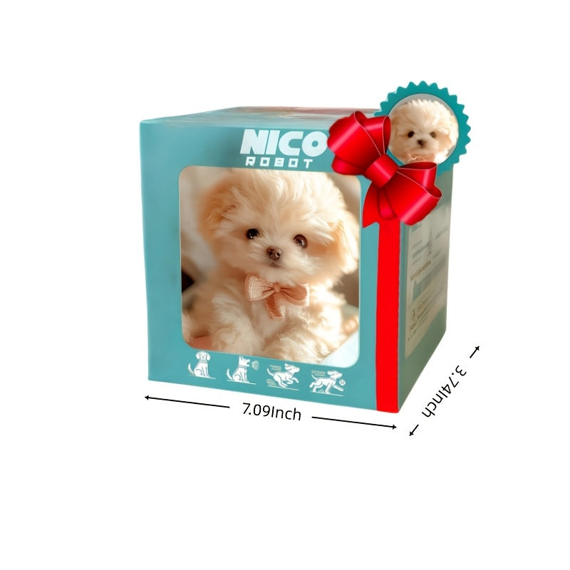 [Ideal Gift] The New Simulation Machine Dog Puppy Interacts Like a Real Electronic Dog And Is Suitable for Children to Play With. Interactive Toys That Can Walk And Make Sounds. The Special Edition Comes with a Drawstring And a Cute Bow Tie. Ideal Birthda