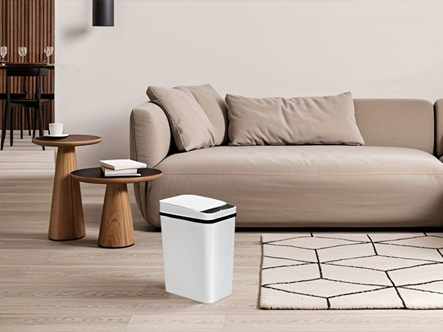 Automatic Bathroom Trash Can with Lid, 2pcs 2.8 Gallon Touchless Garbage Can, Small Motion Sensor Smart Trash Can, Slim Trash Bin for Bedroom, Bathroom, Office, Living Room